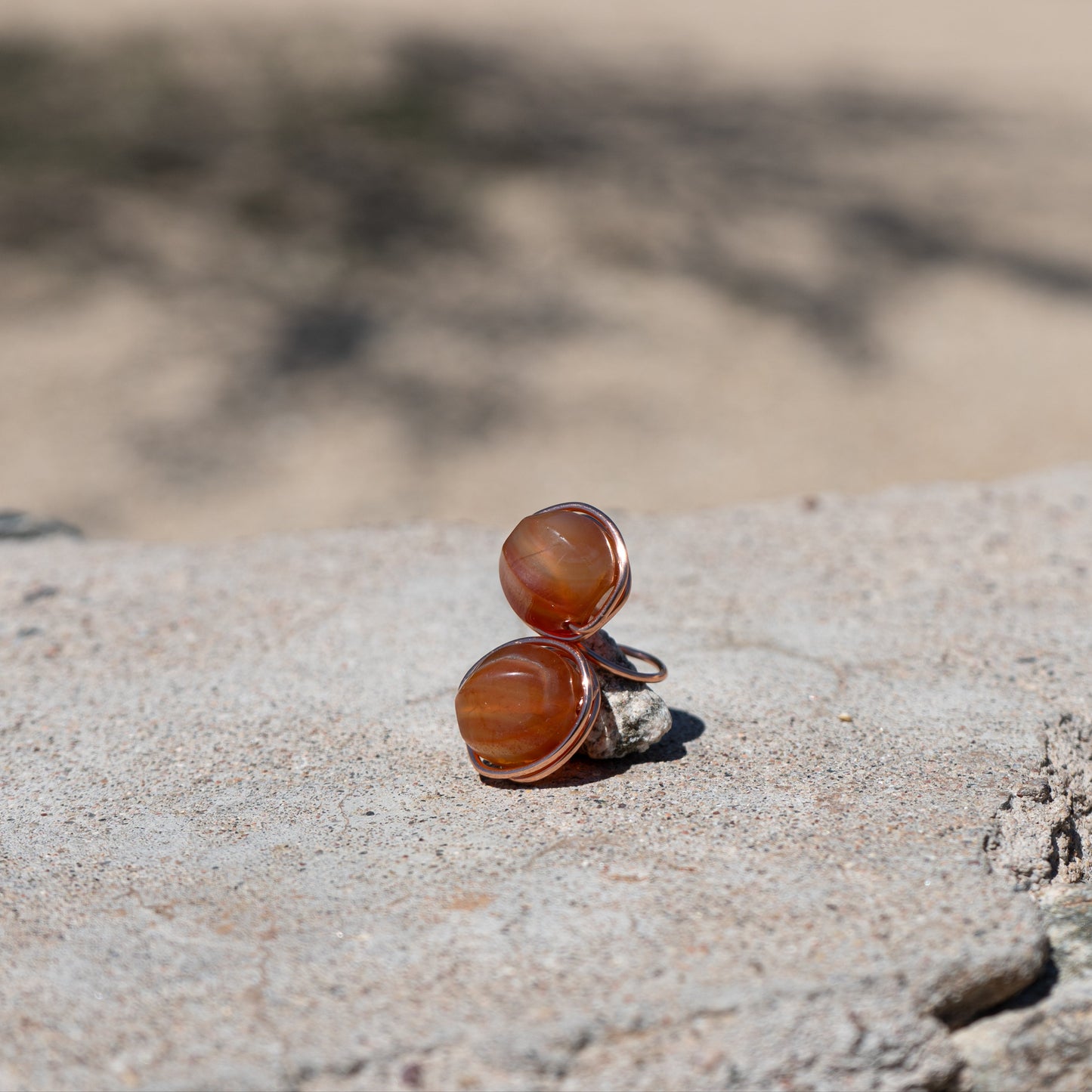 Hexa Glow – Carnelian Hexagon Ring