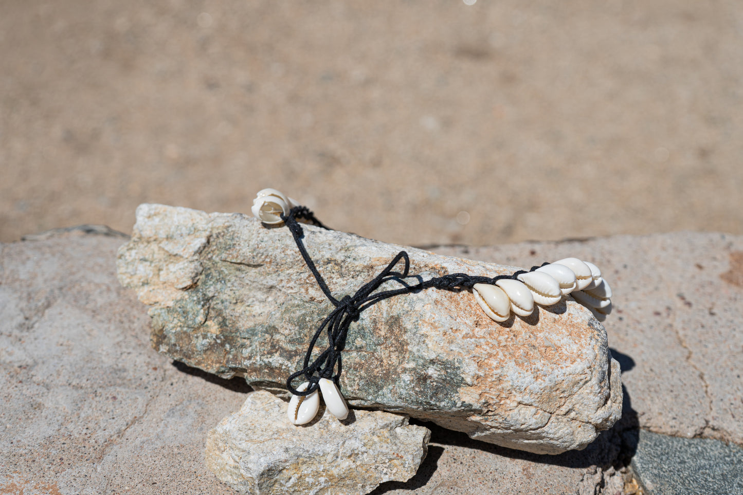 Seaside Stack – Cowrie Shell & Waxed Cord Necklace
