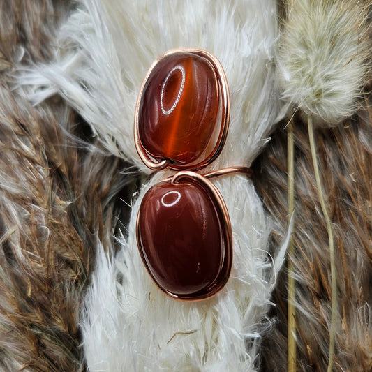 Hexa Glow – Carnelian Hexagon Ring