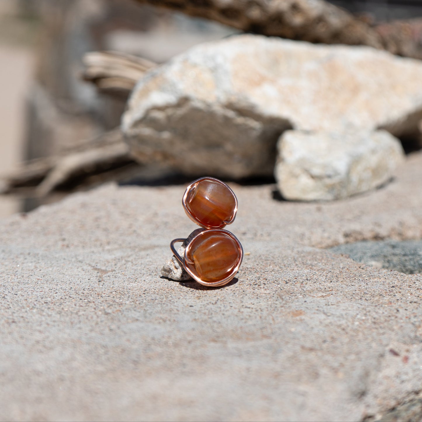Hexa Glow – Carnelian Hexagon Ring