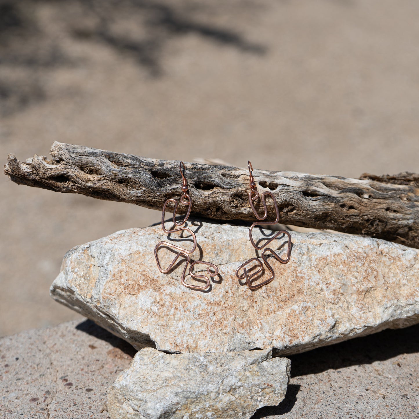 Waveform - Unique Copper Wave Earrings