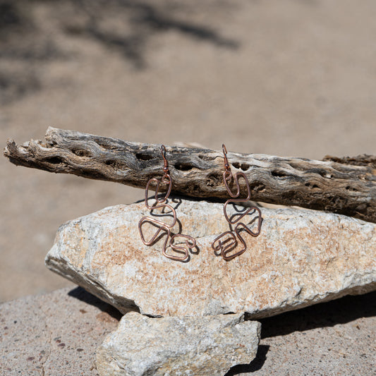 Waveform - Unique Copper Wave Earrings