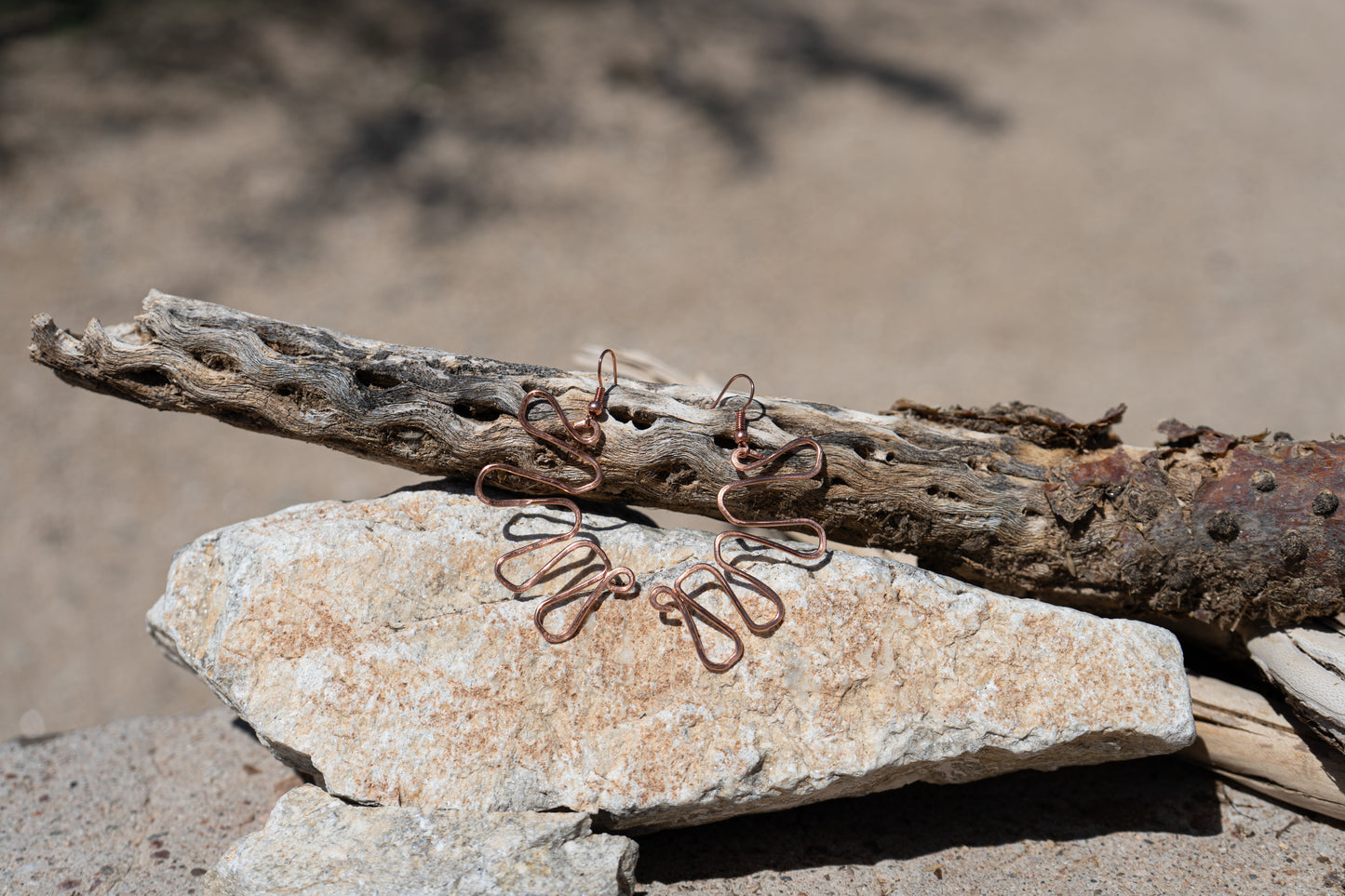 Waveform - Unique Copper Wave Earrings