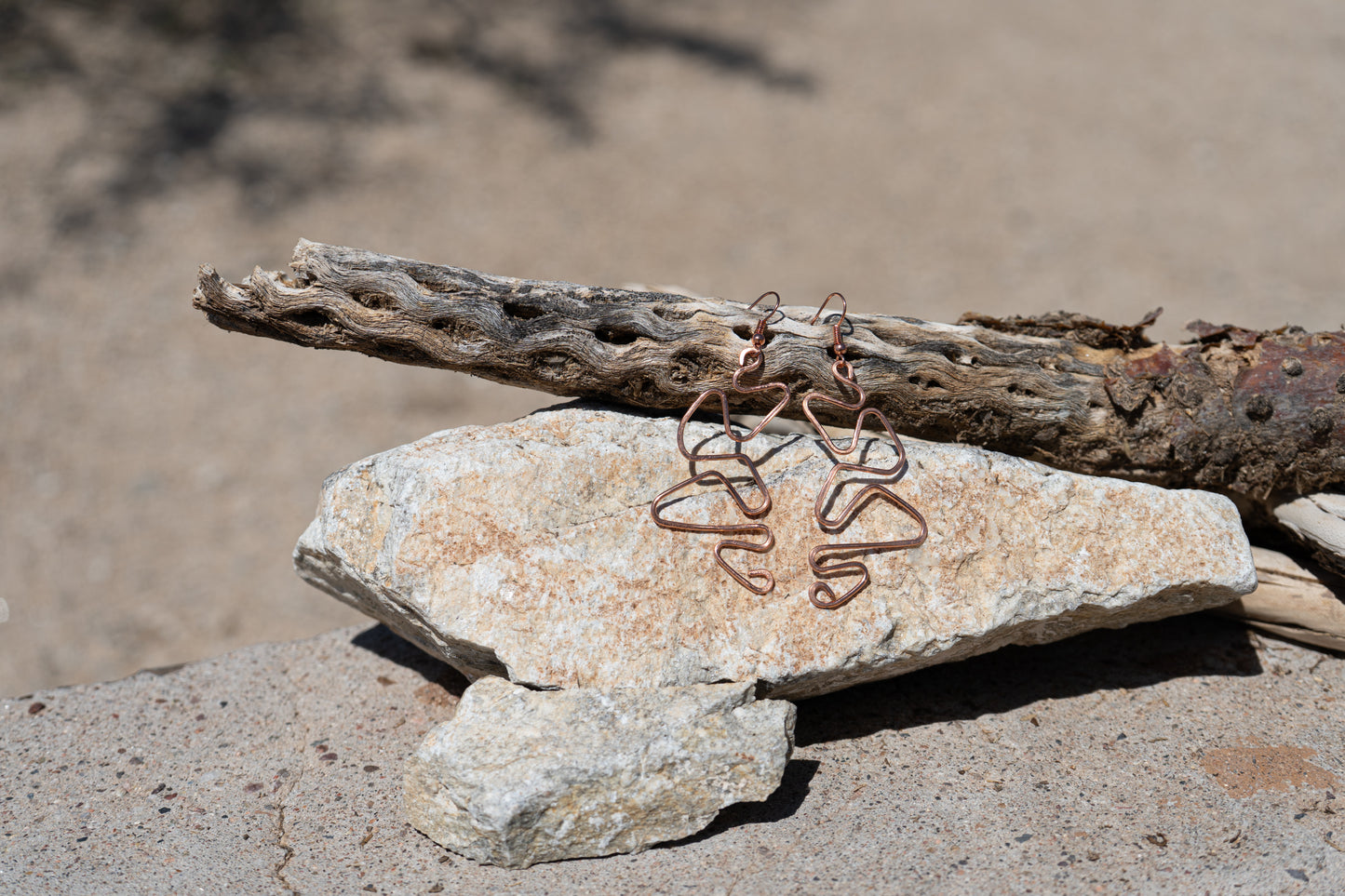Waveform - Unique Copper Wave Earrings